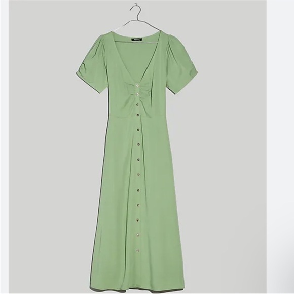 Madewell Dresses & Skirts - Madewell Leedra Button Front Midi Dress Size 12